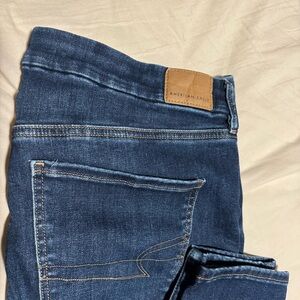 American Eagle Outfitters Women's Dark Blue Skinny Jeans